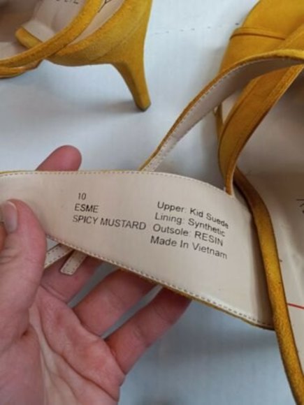 Sole Society Esme Spicy Mustard Suede Stiletto Heel Womens Sz 10 - Picture 11 of 12